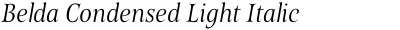 Belda Condensed Light Italic